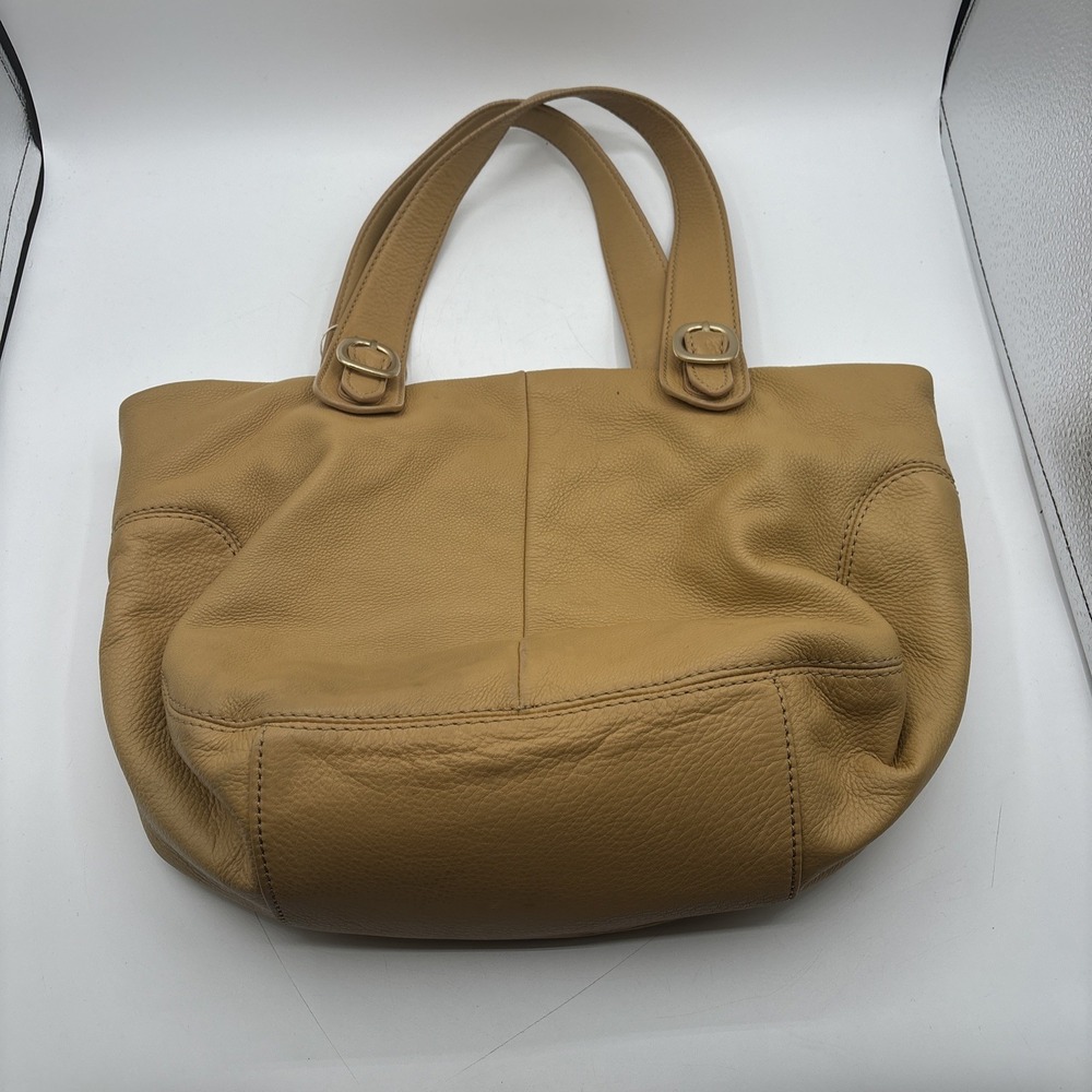 Michael Kors Hudson Downtown Leather Tote Large Shoulder Bag Light Brown Purse - Picture 7 of 16